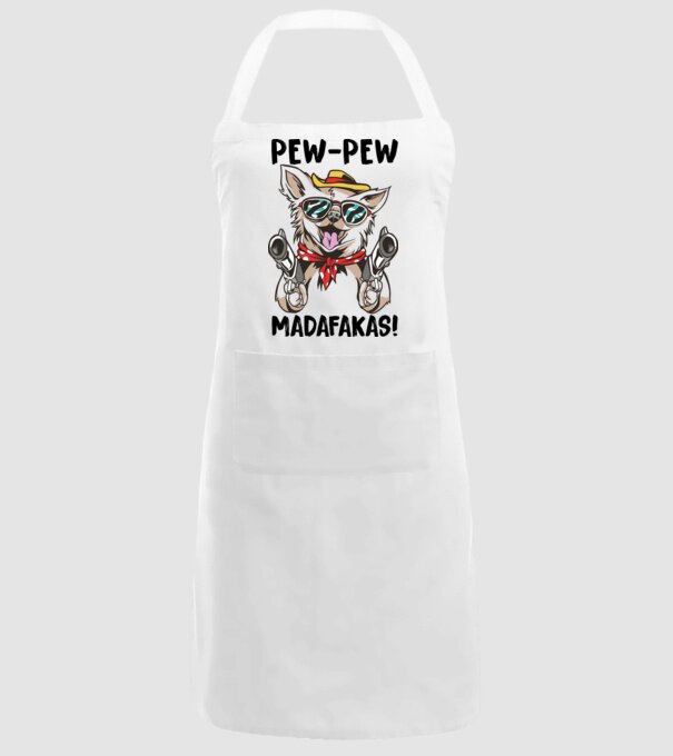 Pew Pew Pew Madafakas Chivava alb model alb pe tricou