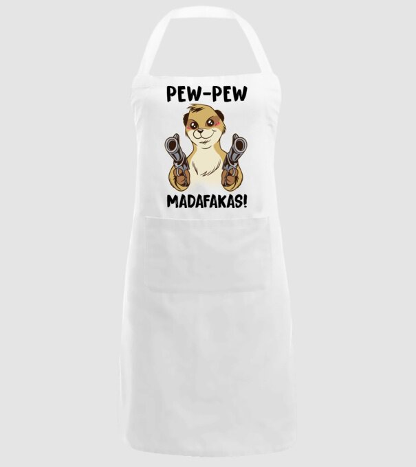 Pew Pew Pew Madafakas Suricată alb model alb pe tricou