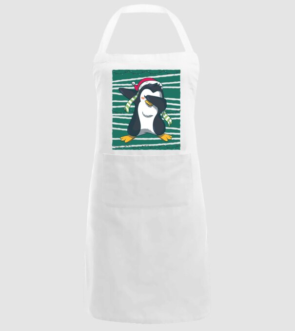 Pinguin DAB Crăciun model alb pe tricou