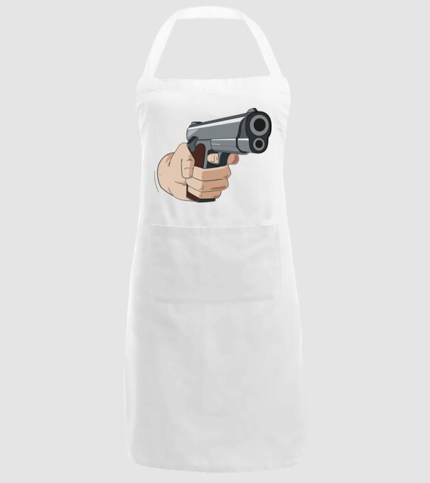 Pistol model alb pe tricou