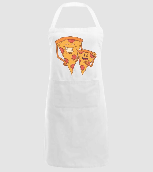 Familie Pizza model alb pe tricou