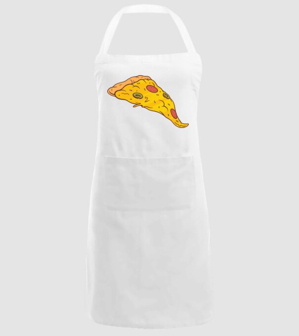 Felie de pizza Cuplu model alb pe tricou