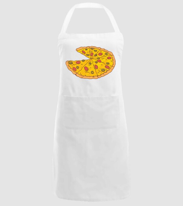 Felii de pizza Cuplu model alb pe tricou