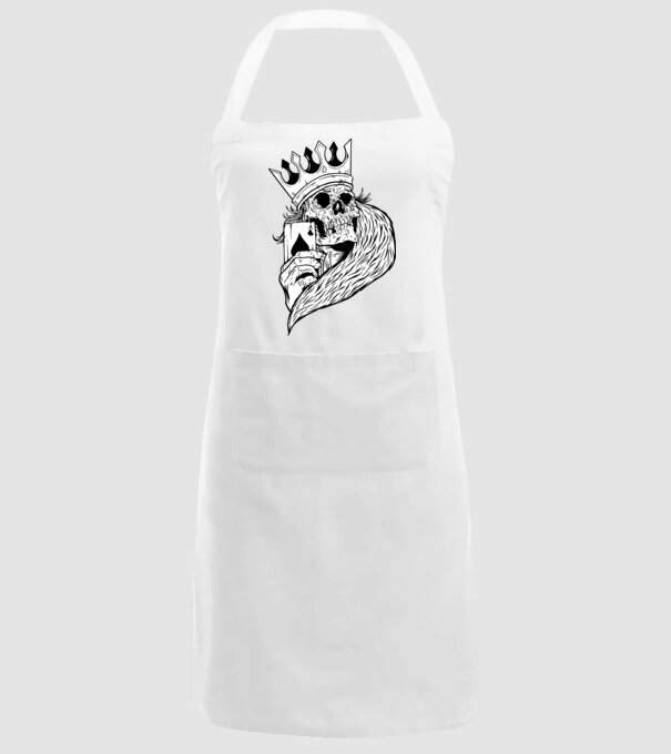 Craniu Poker model alb pe tricou