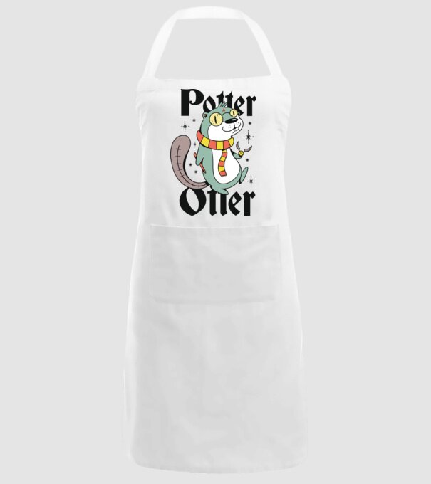 Potter Otter Vidra model alb pe tricou
