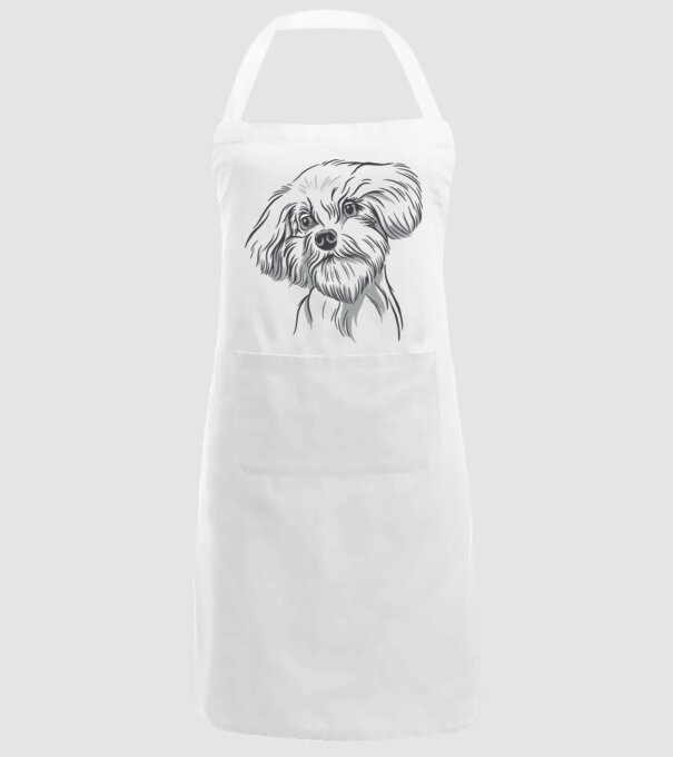 Câine Pudel model alb pe tricou