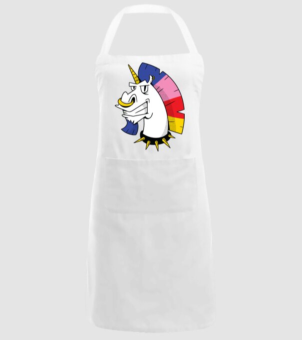 Punk unicorn model alb pe tricou