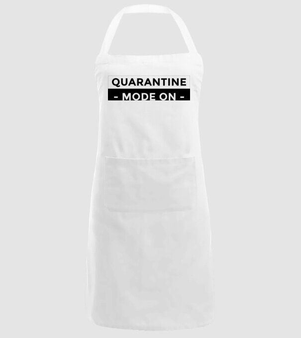 Quarantine mode on model alb pe tricou