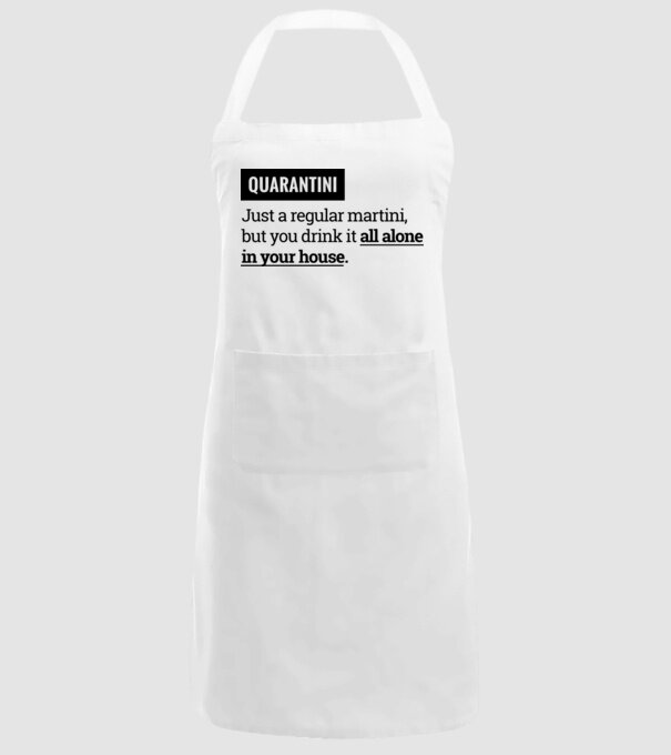 Quarantini - Martini model alb pe tricou