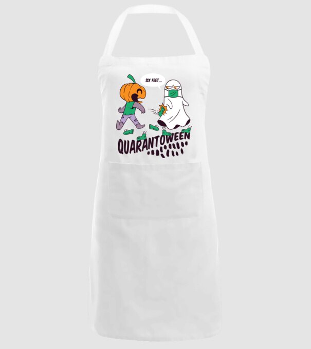 Quarantoween model alb pe tricou