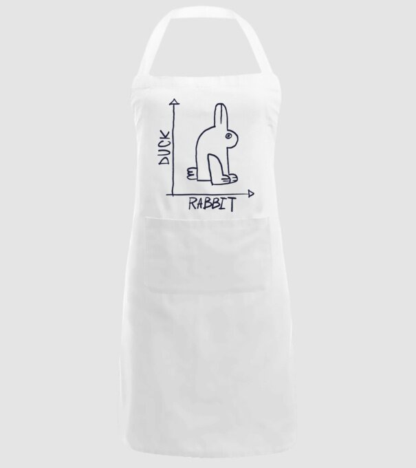 Rabbit vs Duck - Iepure sau Rață model alb pe tricou