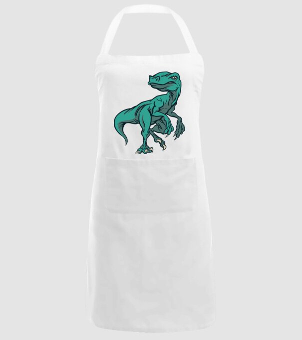 Dinozaur Raptor model alb pe tricou