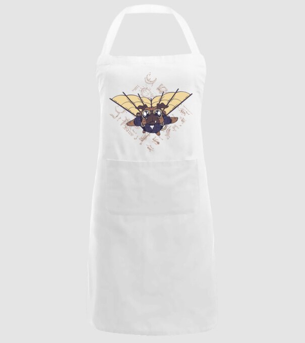 Mops Zburător model alb pe tricou