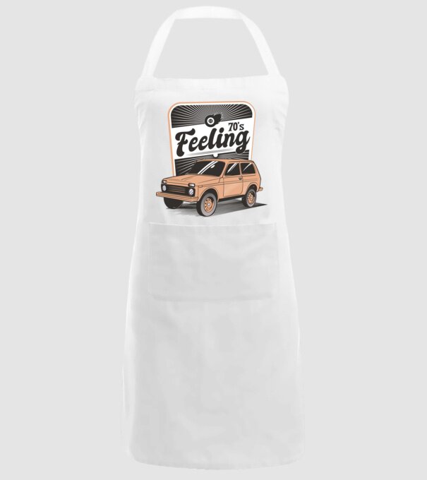 Mașină Retro anii 70 Lada Niva model alb pe tricou