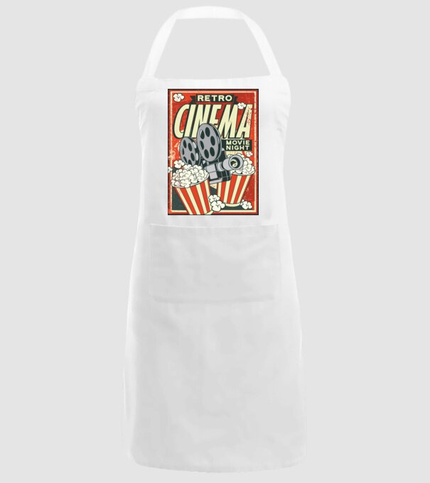 Afiș cinema retro model alb pe tricou