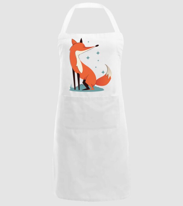Vulpe model alb pe tricou
