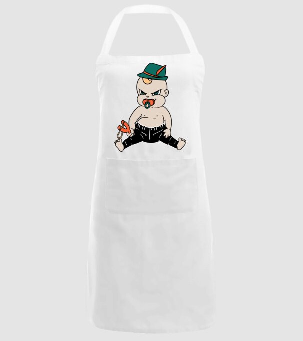 Bebe neastâmpărat model alb pe tricou