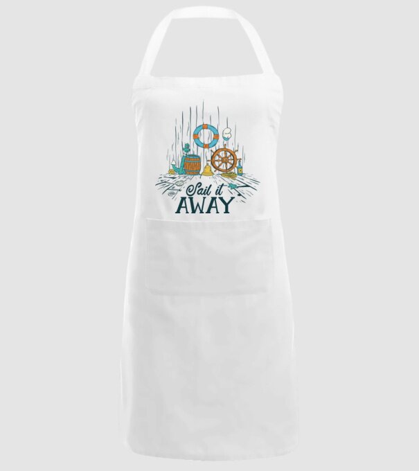 Sail it away model alb pe tricou