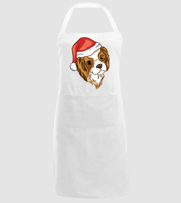 Santa Cocker Spaniel model alb pe tricou