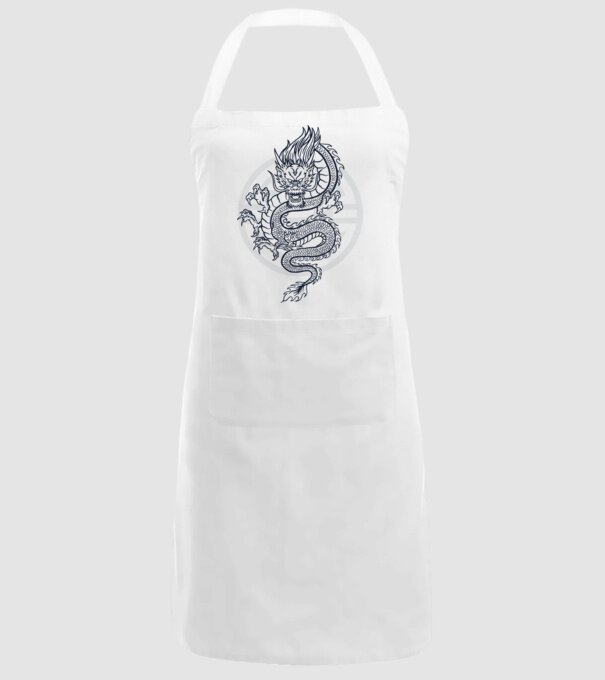 Dragon Tribal model alb pe tricou