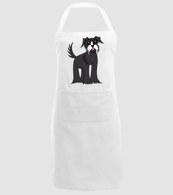 Desen Schnauzer model alb pe tricou