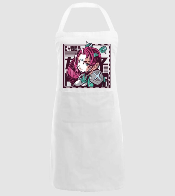 Anime fată Sci-fi model alb pe tricou
