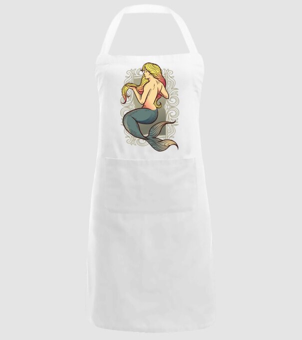 Sirenă model alb pe tricou