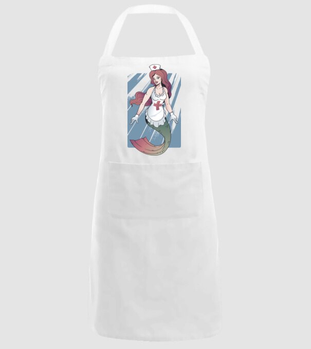 Infirmieră sirenă model alb pe tricou