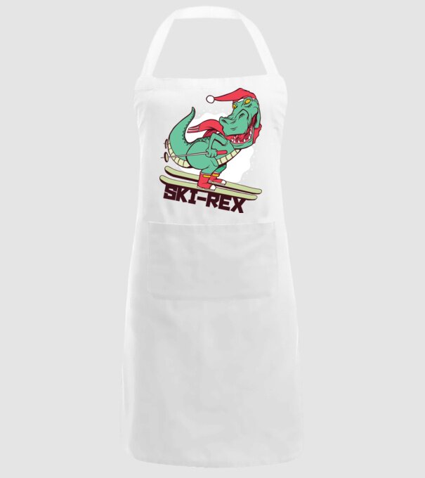 Ski Rex model alb pe tricou