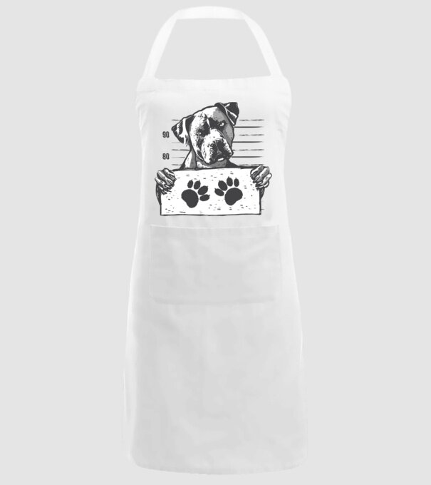 Staffordshire Terrier Închisoare model alb pe tricou
