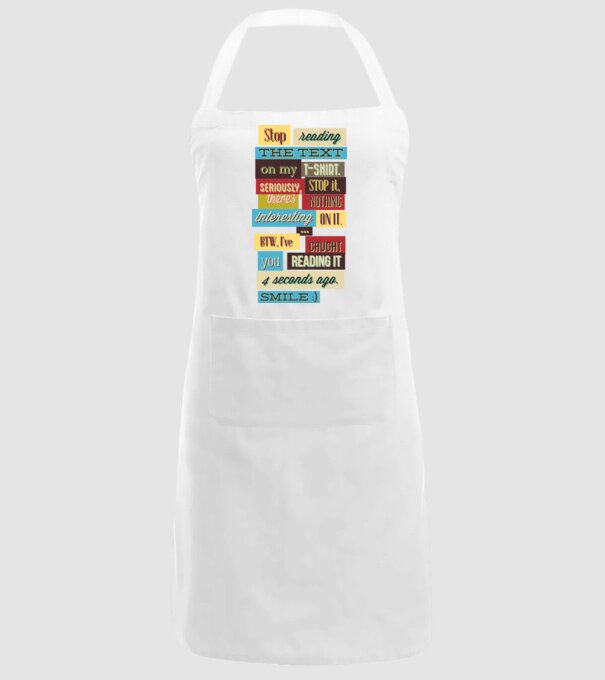 Stop reading the text on my t shirt model alb pe tricou