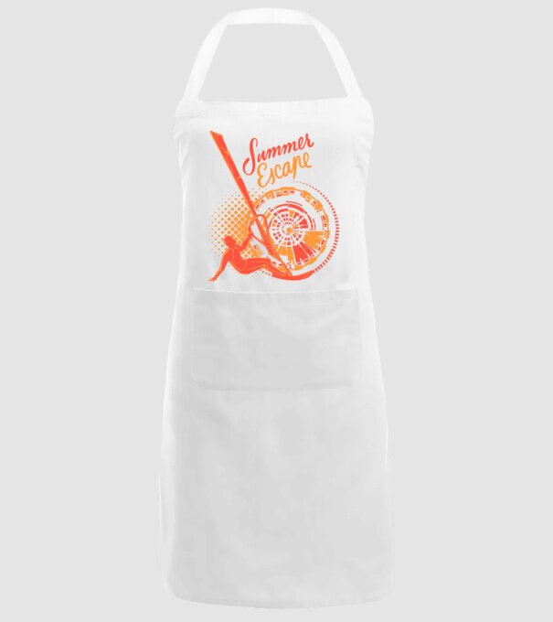 Summer Escape Surf model alb pe tricou