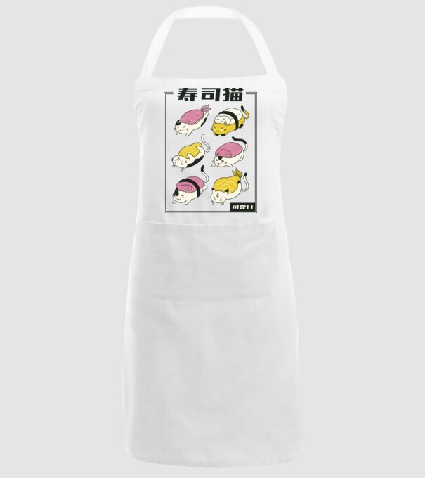 Pisicuțe Sushi model alb pe tricou