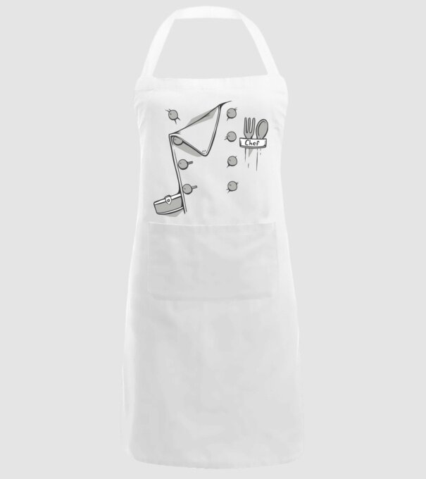 Costum bucătar model alb pe tricou