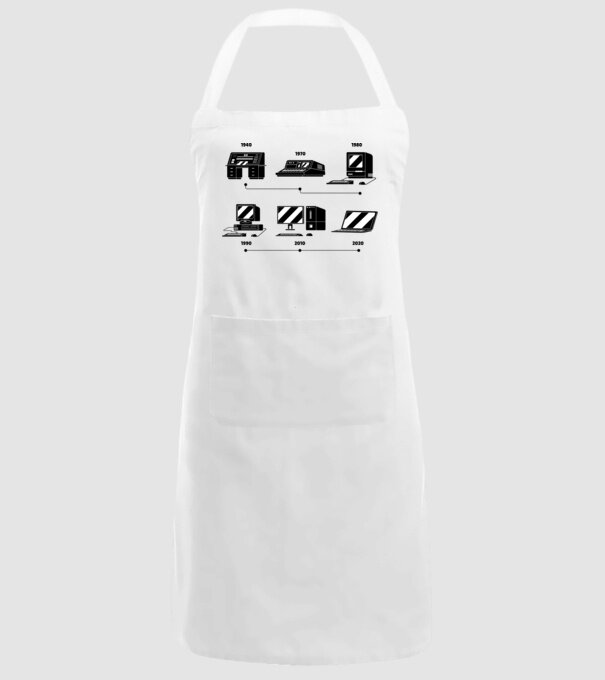 Evoluție Computer model alb pe tricou