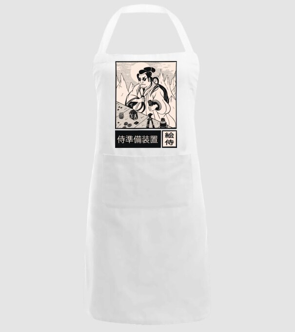 Samurai model alb pe tricou