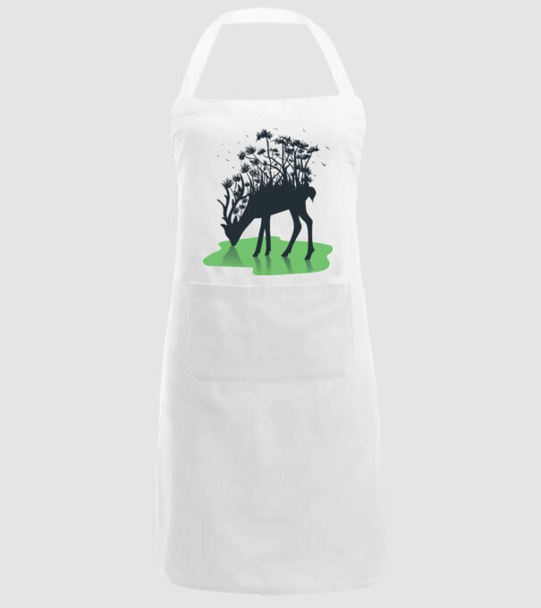 Natură cerb model alb pe tricou