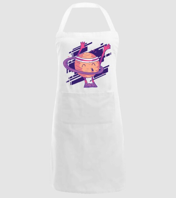 Cerc Hula-Hoop Saturn model alb pe tricou
