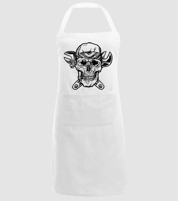 Craniu Instalator model alb pe tricou