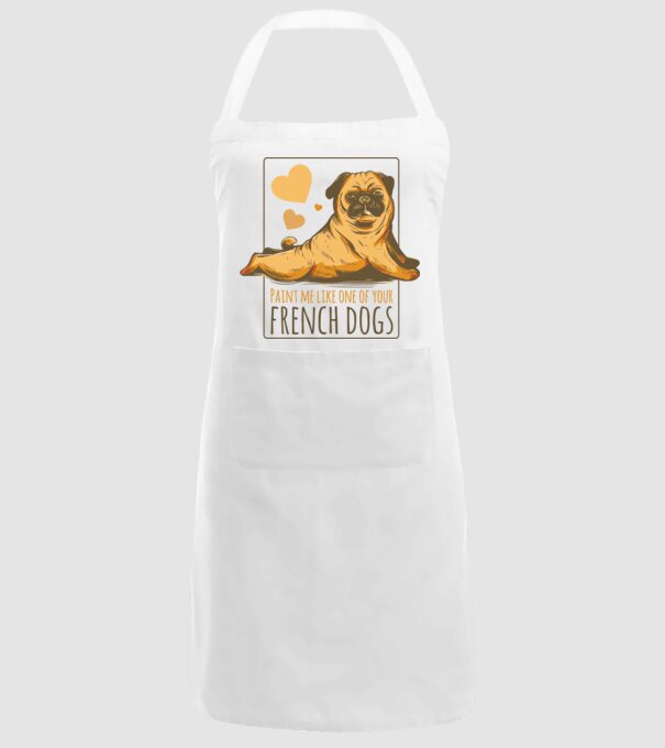 Mops sexy model alb pe tricou