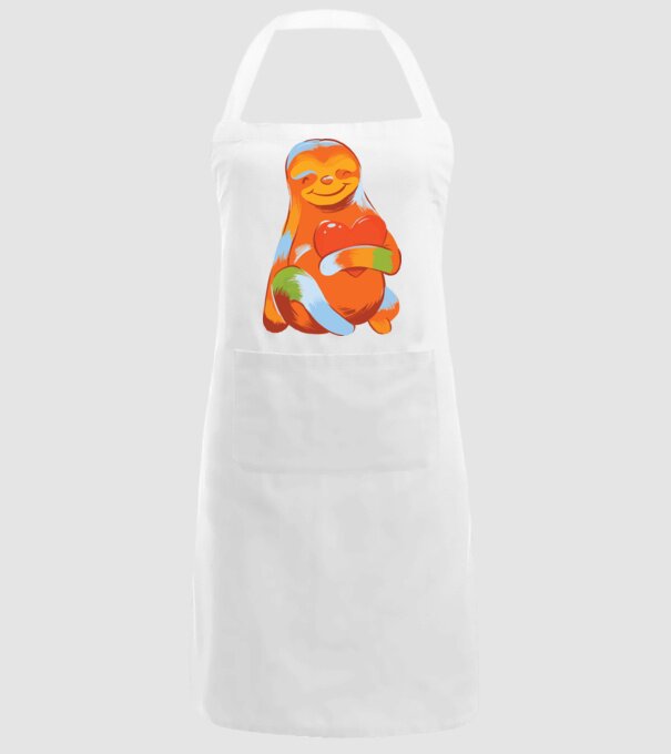 Leneș colorat model alb pe tricou
