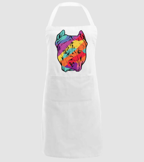Cap colorat Pitbull model alb pe tricou
