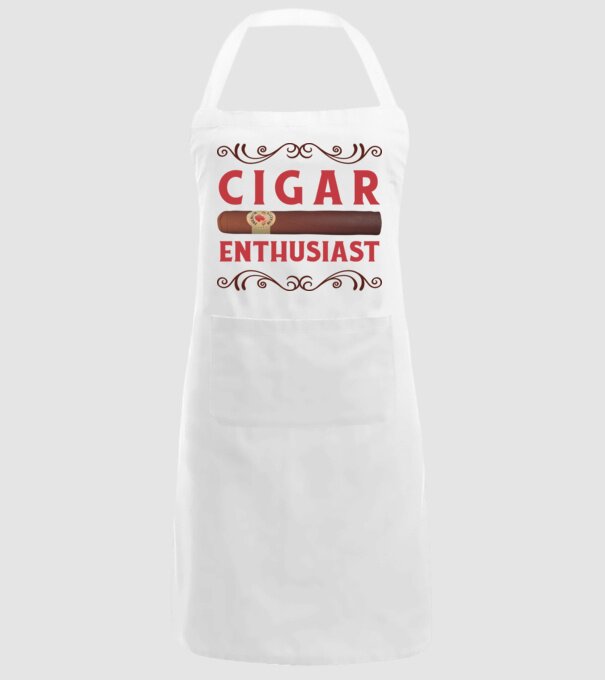 Pasionat de trabucuri model alb pe tricou