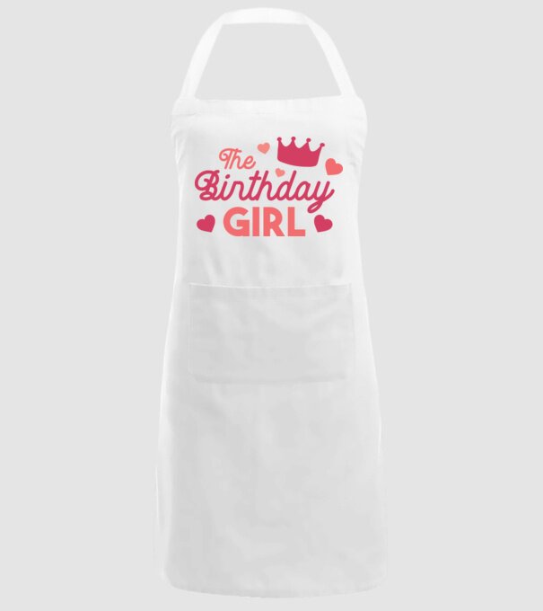 Fată cu Zi de naștere model alb pe tricou