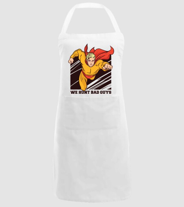 Supererou model alb pe tricou