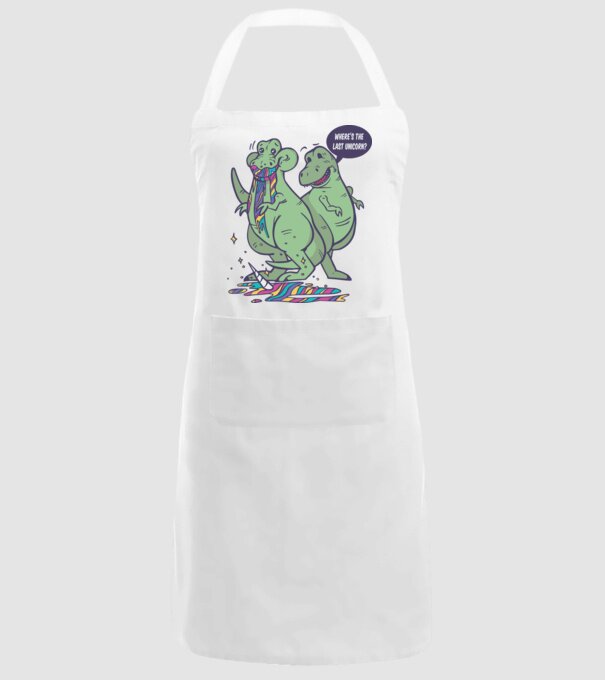 T-rex a mâncat unicornul model alb pe tricou