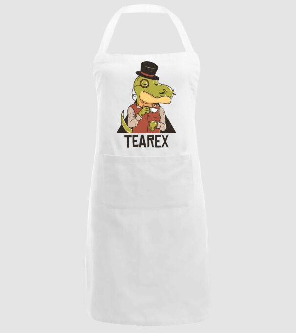Tea Rex dinozaur cu ceai model alb pe tricou