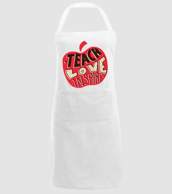 Teach Love Inspire pentru profesori model alb pe tricou