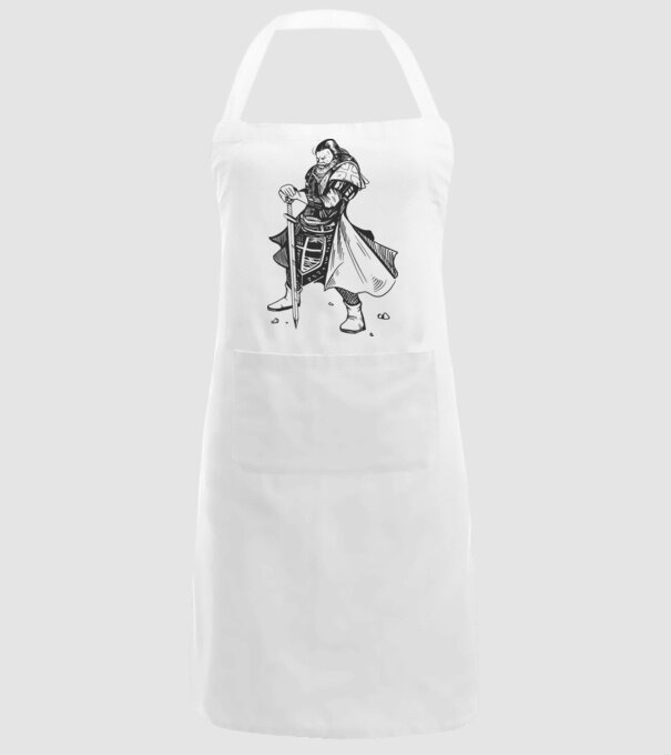 Cavaler Templier model alb pe tricou