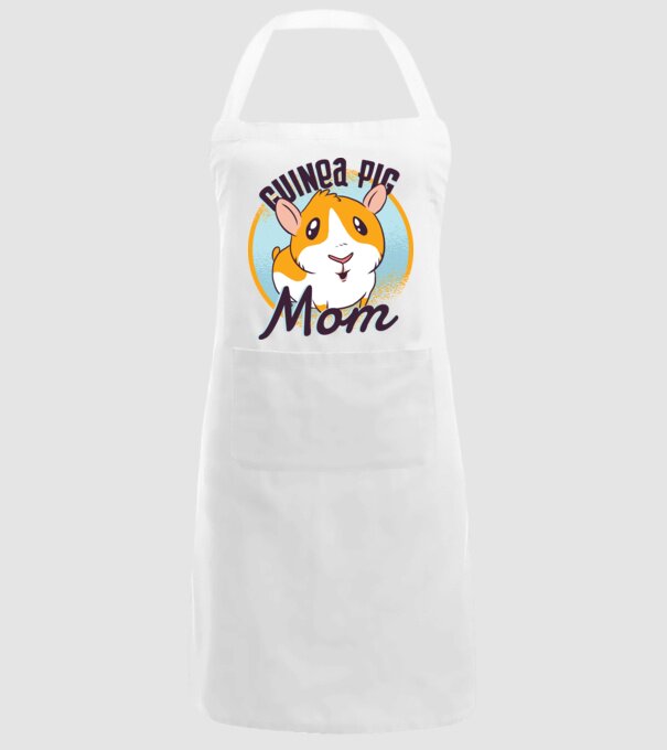 Mamă Porcușor de Guineea model alb pe tricou
